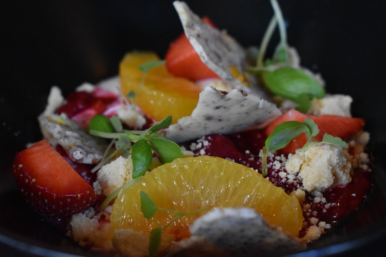 Fruit and Yogurt Salad with Croutons