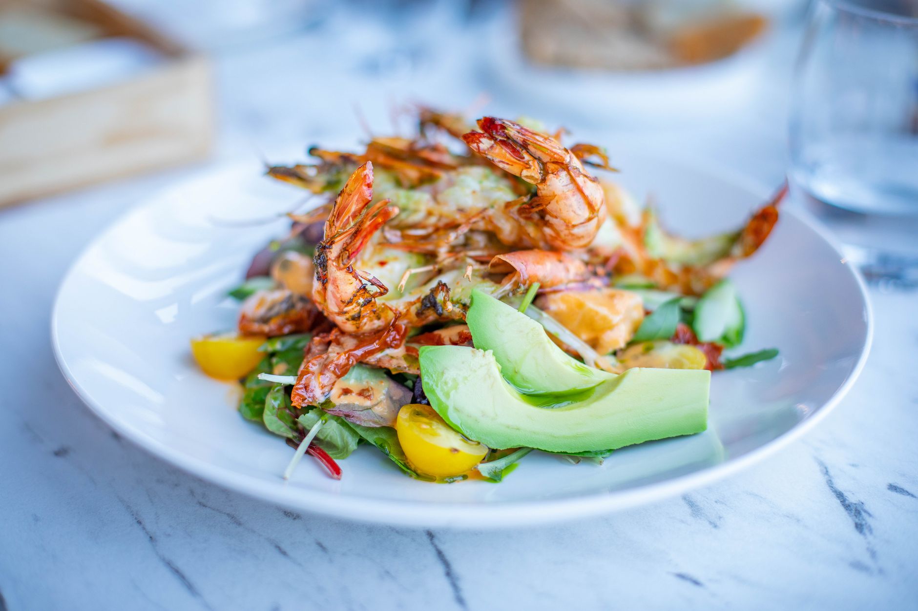 Garlic Shrimp Salad with Avocado
