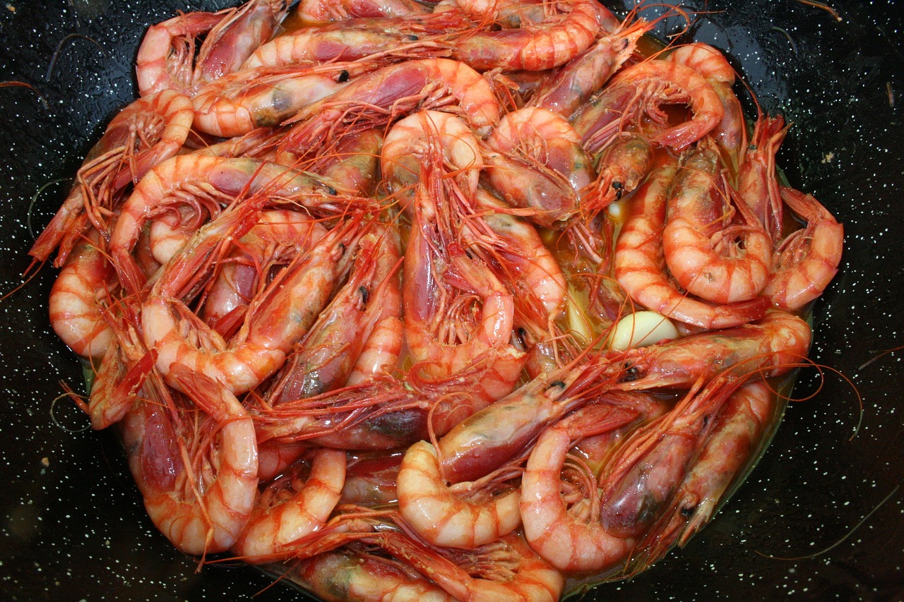 Garlic Steamed Prawns