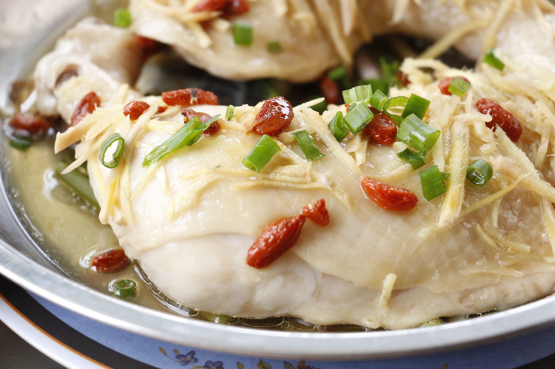Ginger and Scallion Steamed Chicken