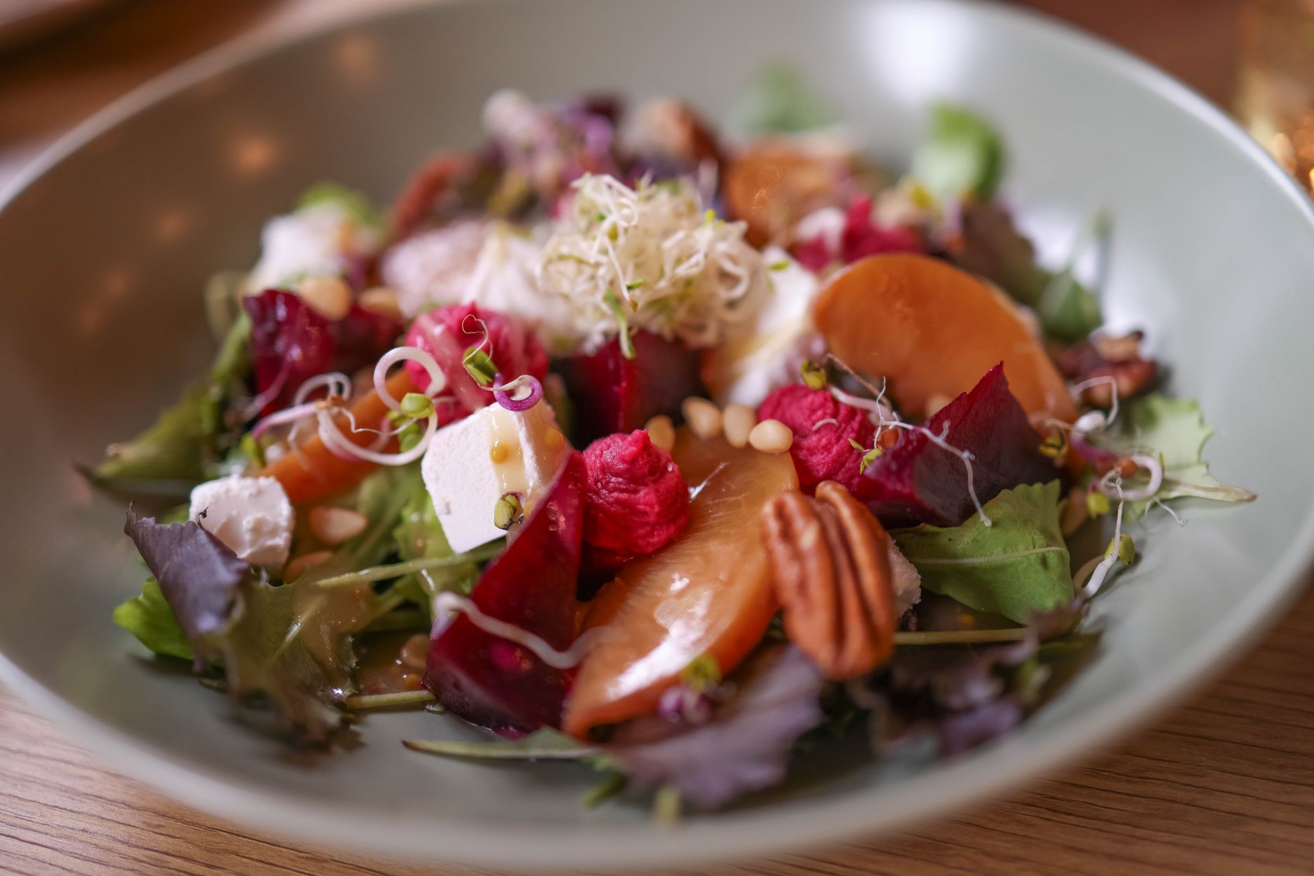 Goat Cheese Salad with Pecans