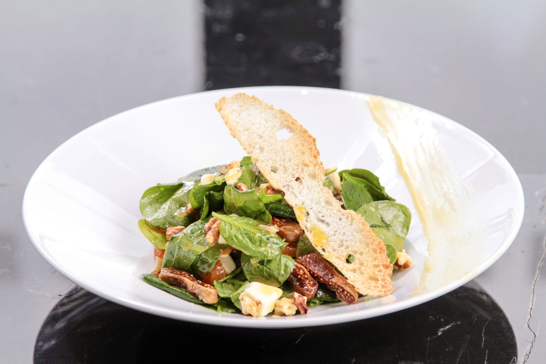 Green Salad with Croutons and Cheese