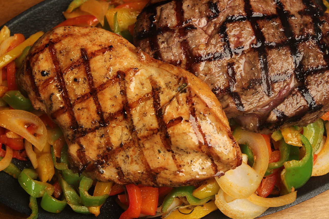 Grilled Chicken and Steak Fajitas