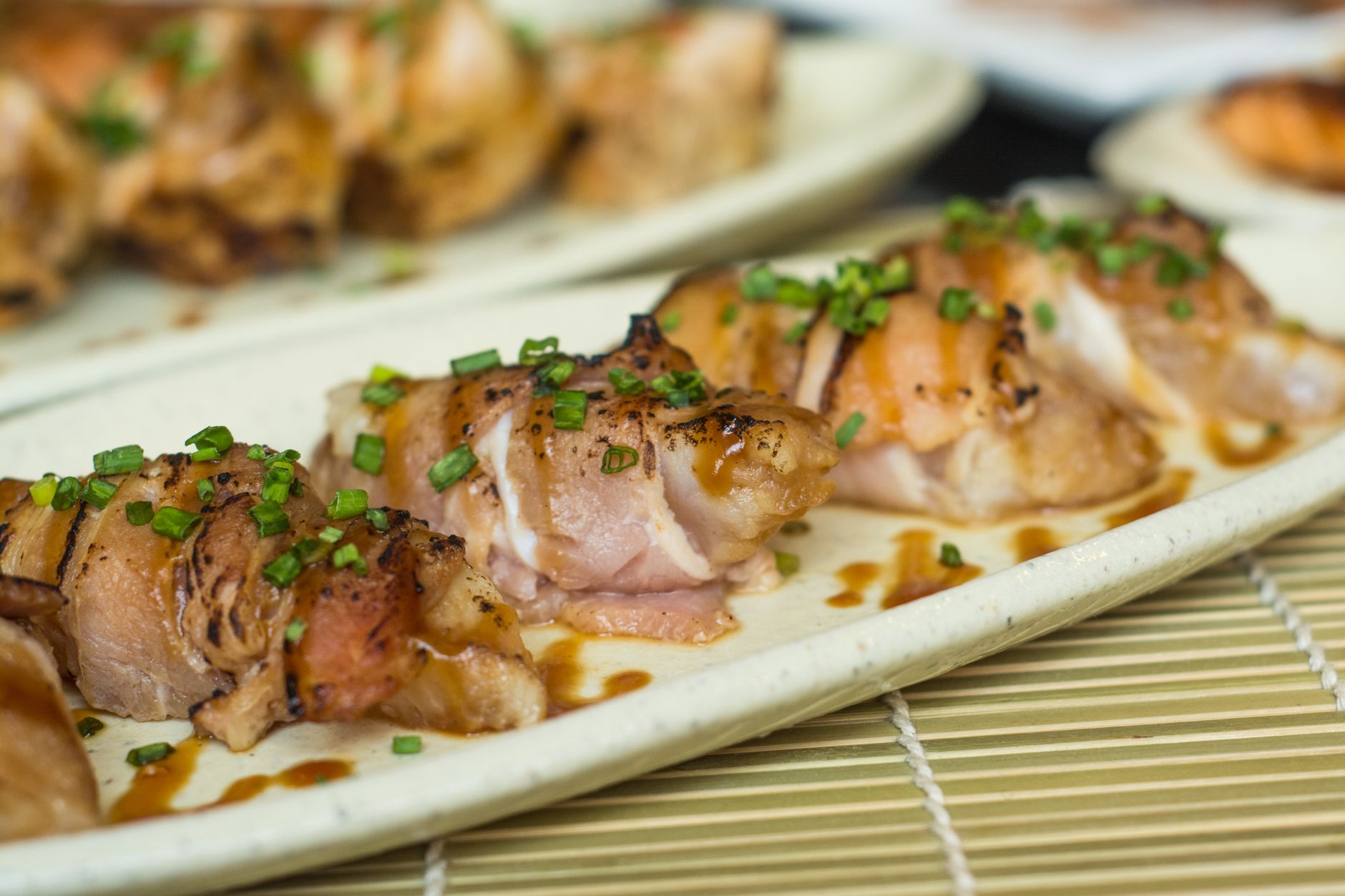 Grilled Chicken Wings with Green Onions