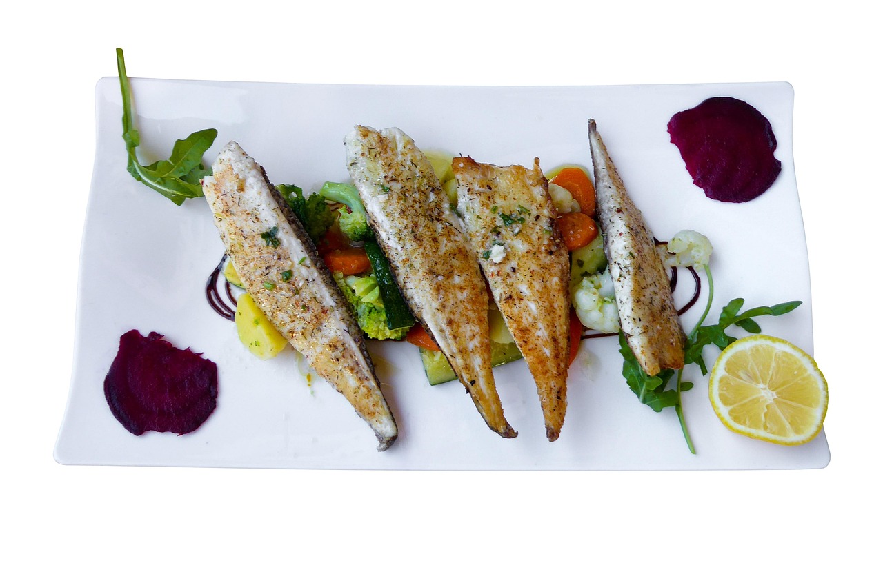 Grilled Fish Fillets with Vegetable Salad
