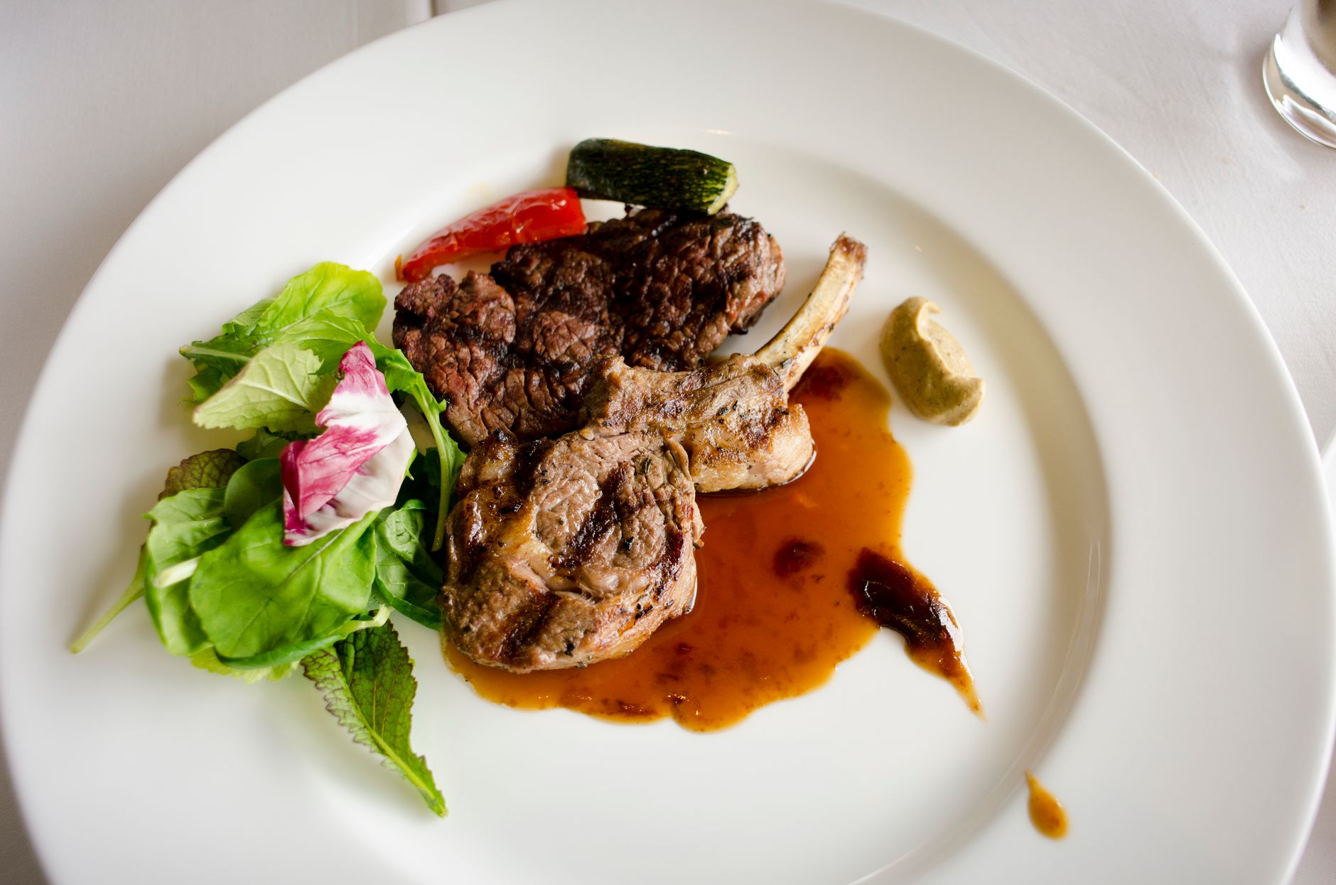 Grilled Lamb Chops with Salad