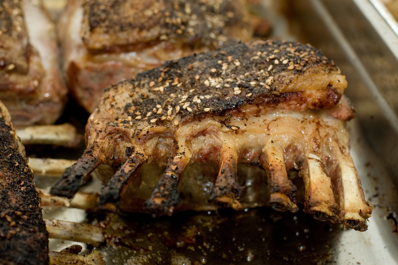 Grilled Lamb Ribs with Spice Crust