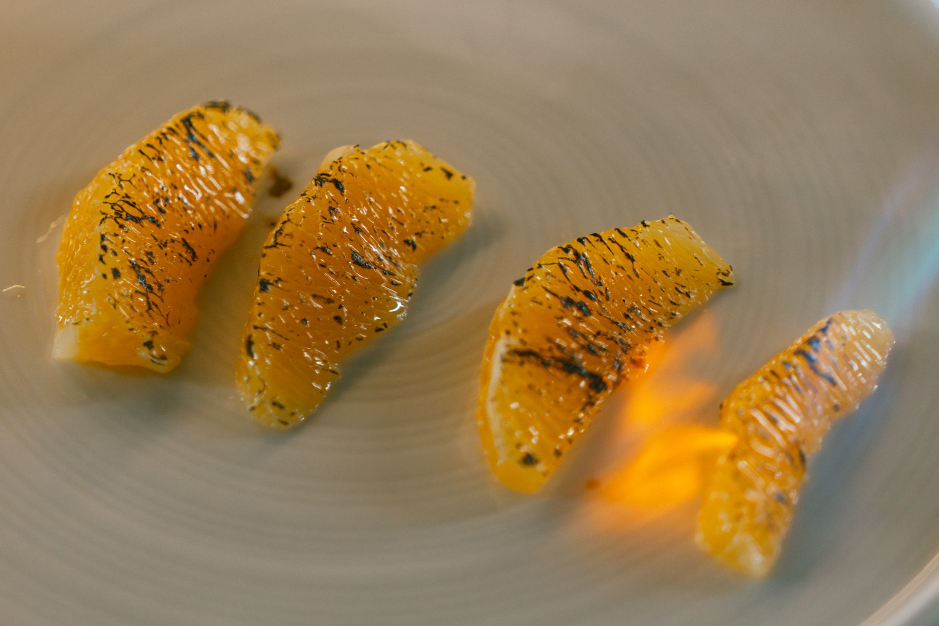 Grilled Orange Segments with Herbs