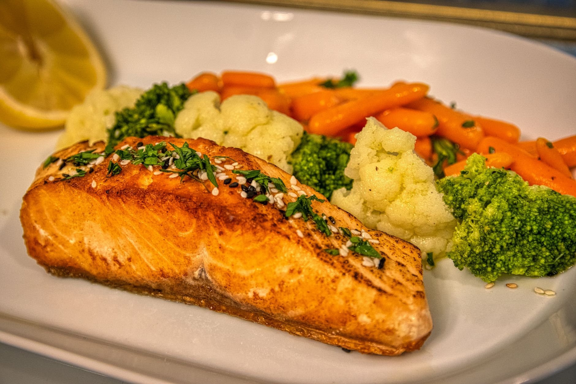Grilled Salmon with Roasted Vegetables