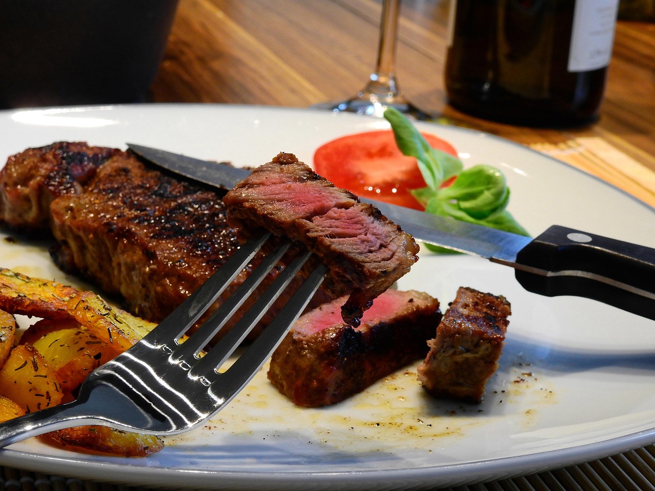 Grilled Steak with Roasted Potatoes