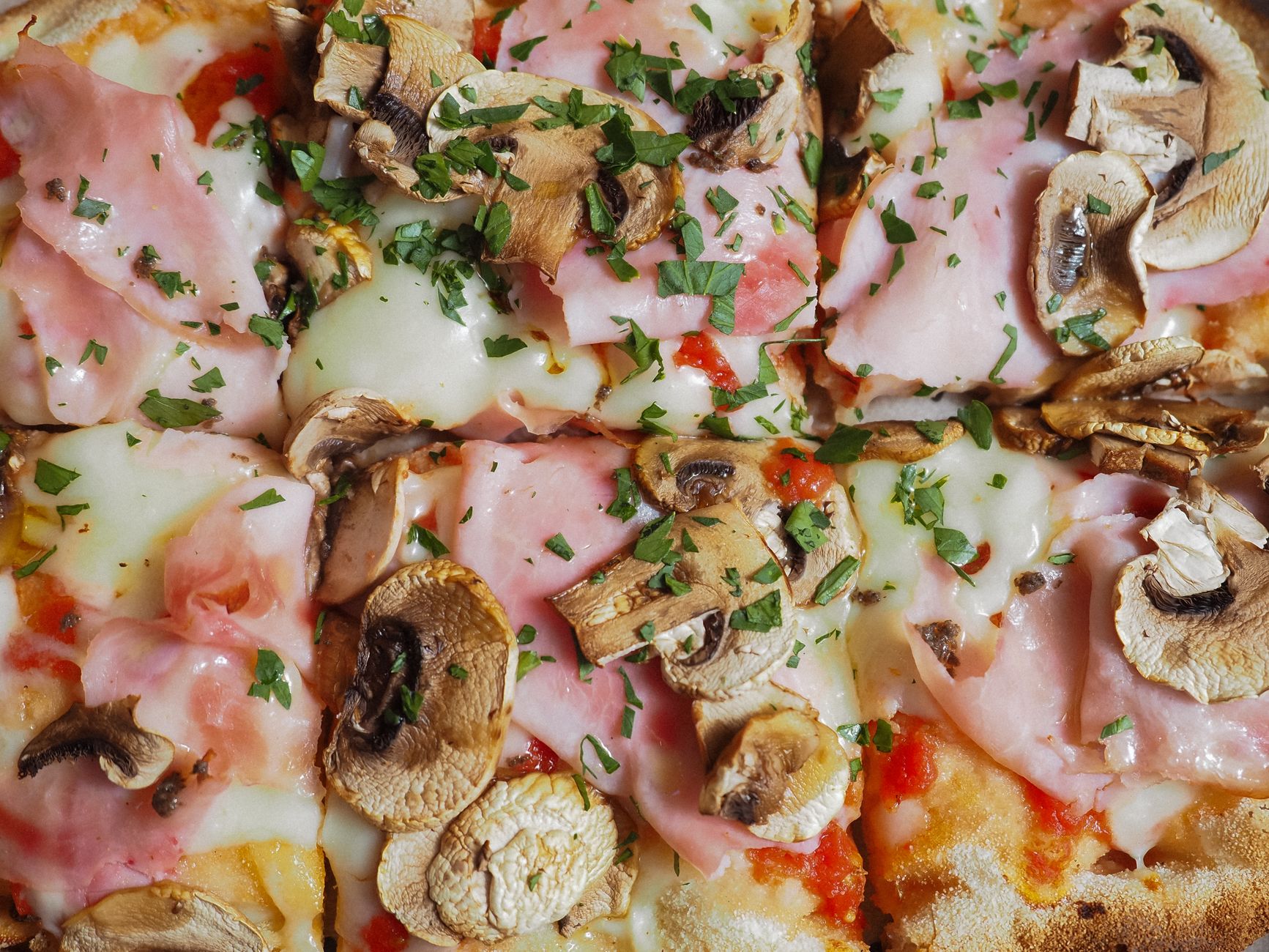 Ham and Mushroom Pizza