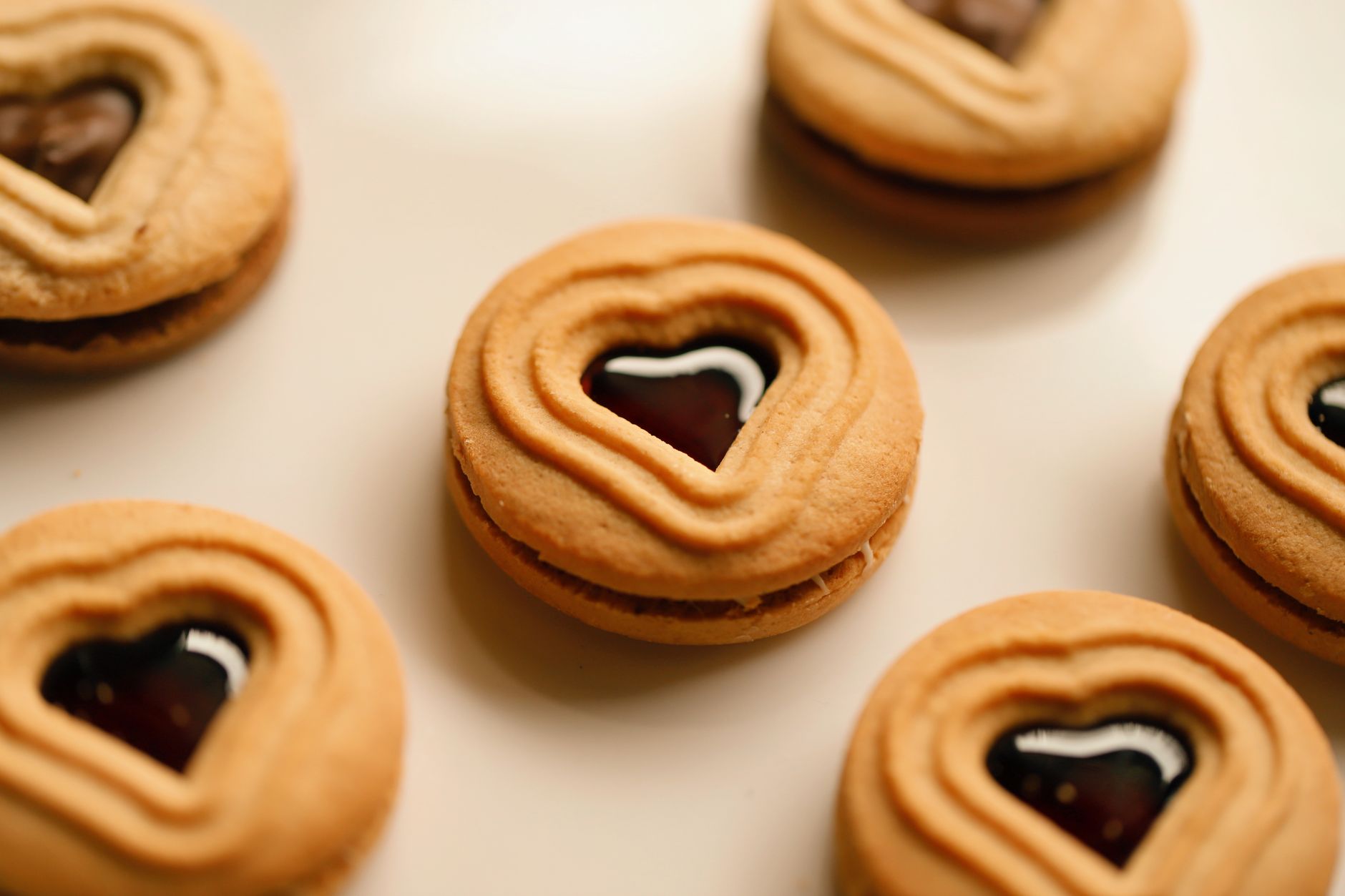 Heart-Shaped Chocolate Sandwich Cookies