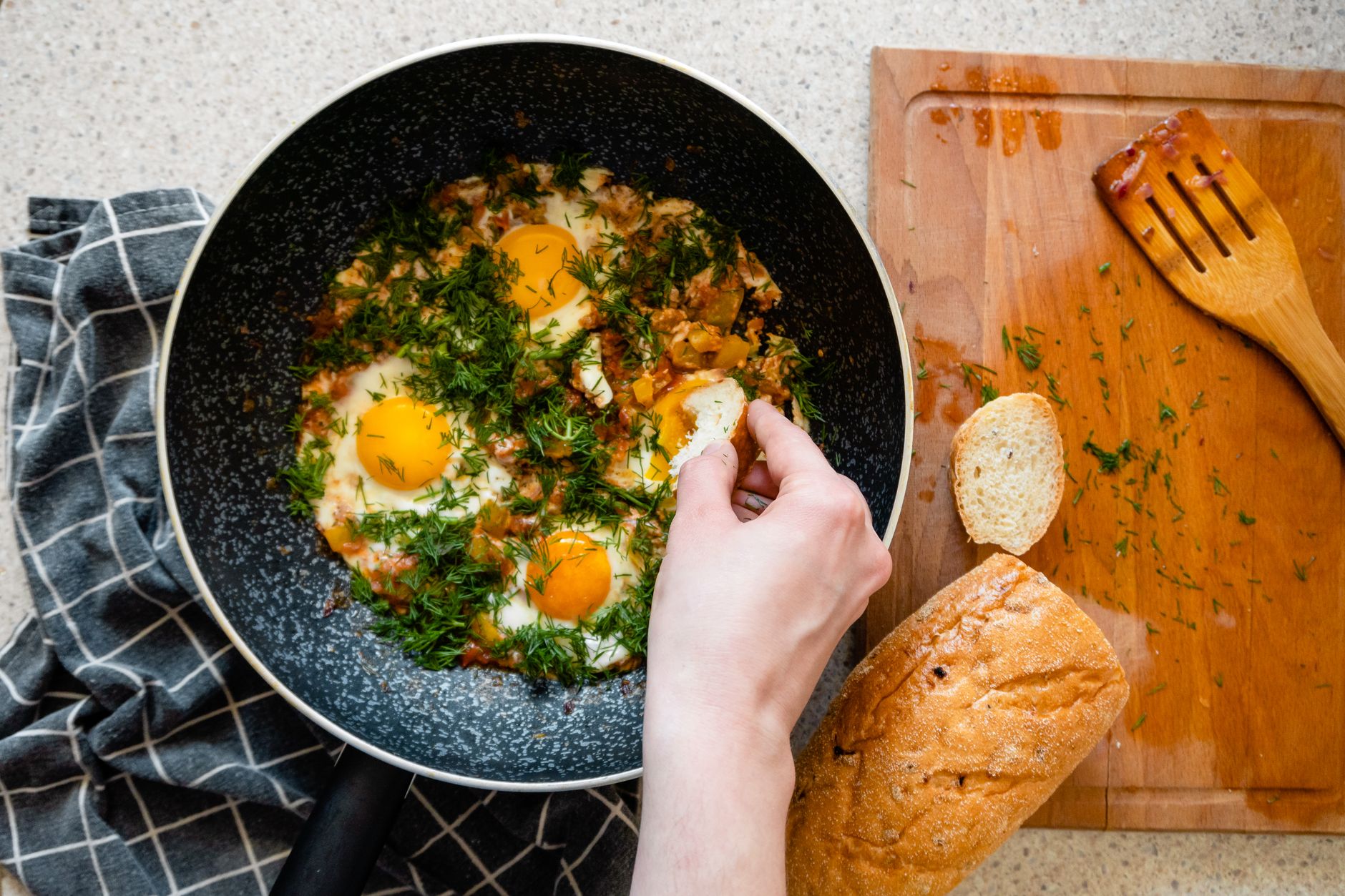 Herb and Vegetable Baked Eggs