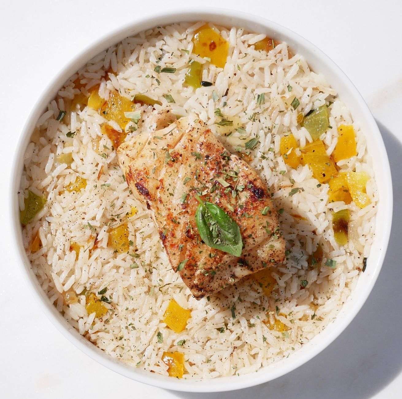 Herbed Rice with Fish