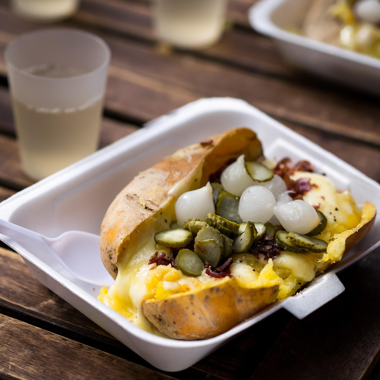 Hot Dog with Onions and Pickles