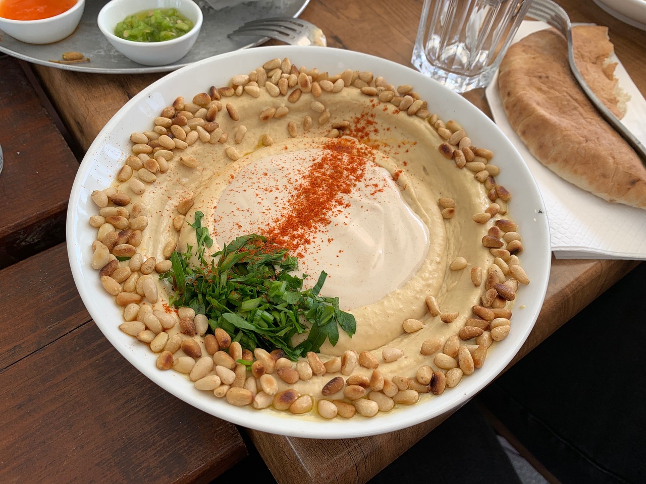 Hummus with Pine Nuts and Herbs