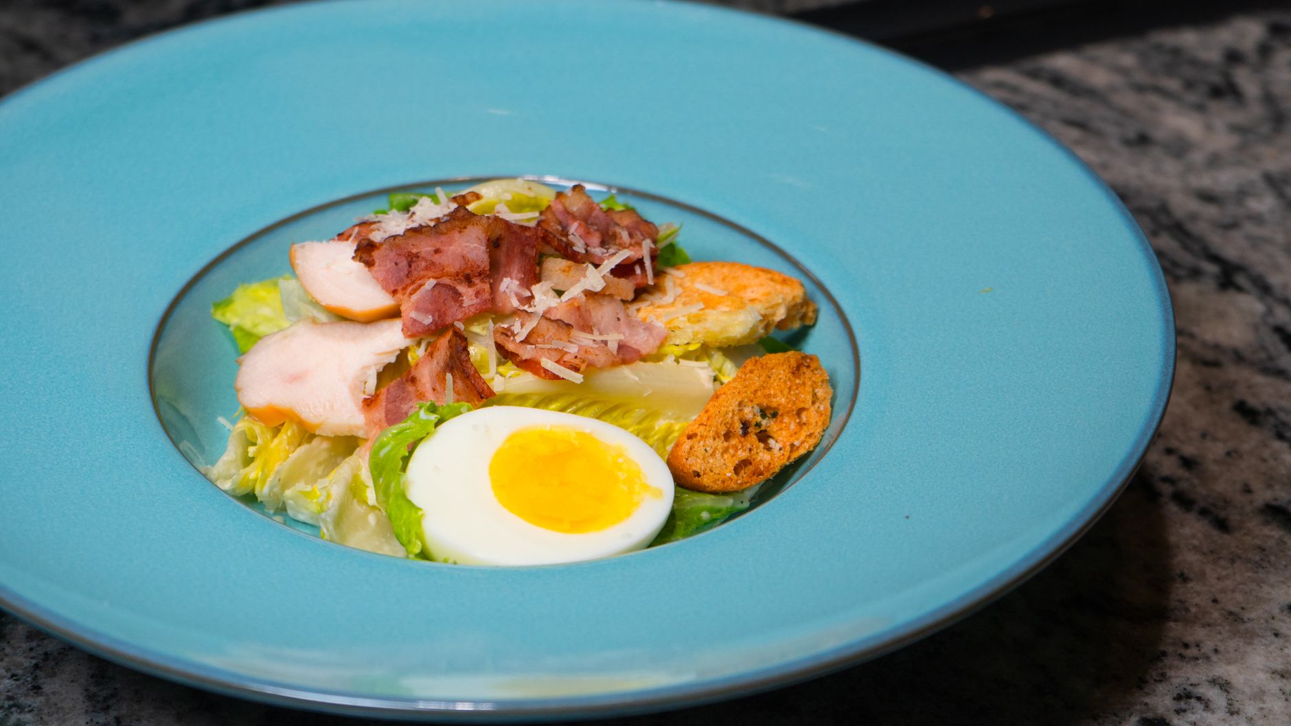 Iceberg Wedge Salad with Bacon and Hard-boiled Egg