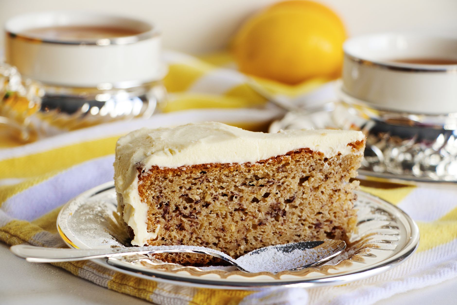 Lemon Cake with Cream Frosting