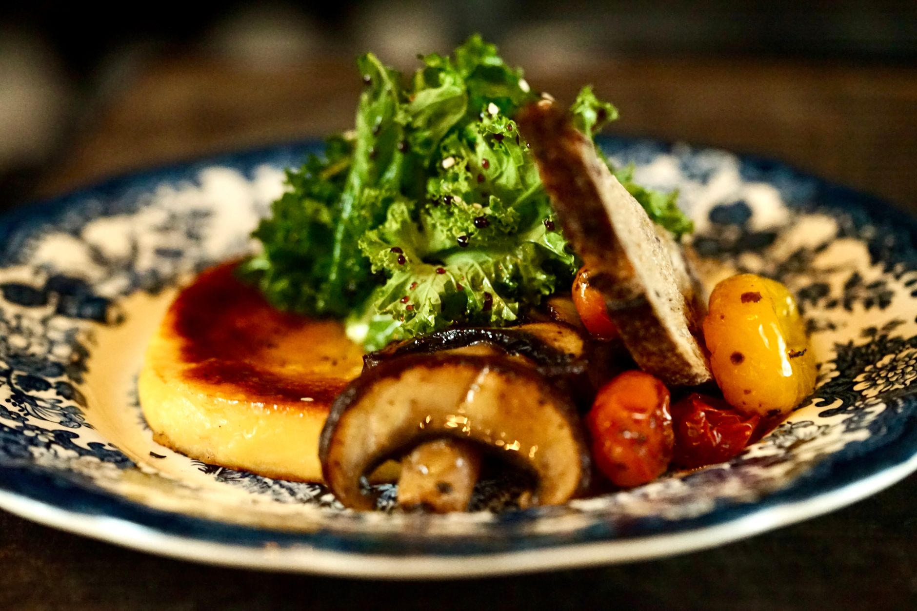 Meat and Vegetable Plate with Polenta