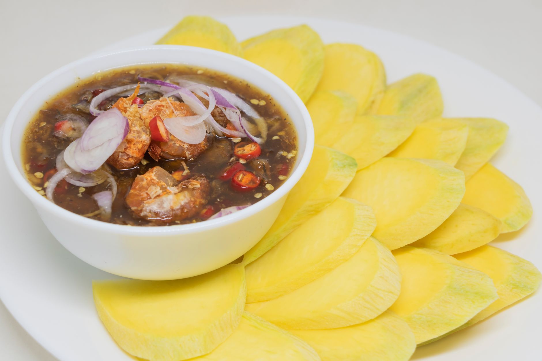 Meatball Dipping Sauce with Crispy Cassava Crackers