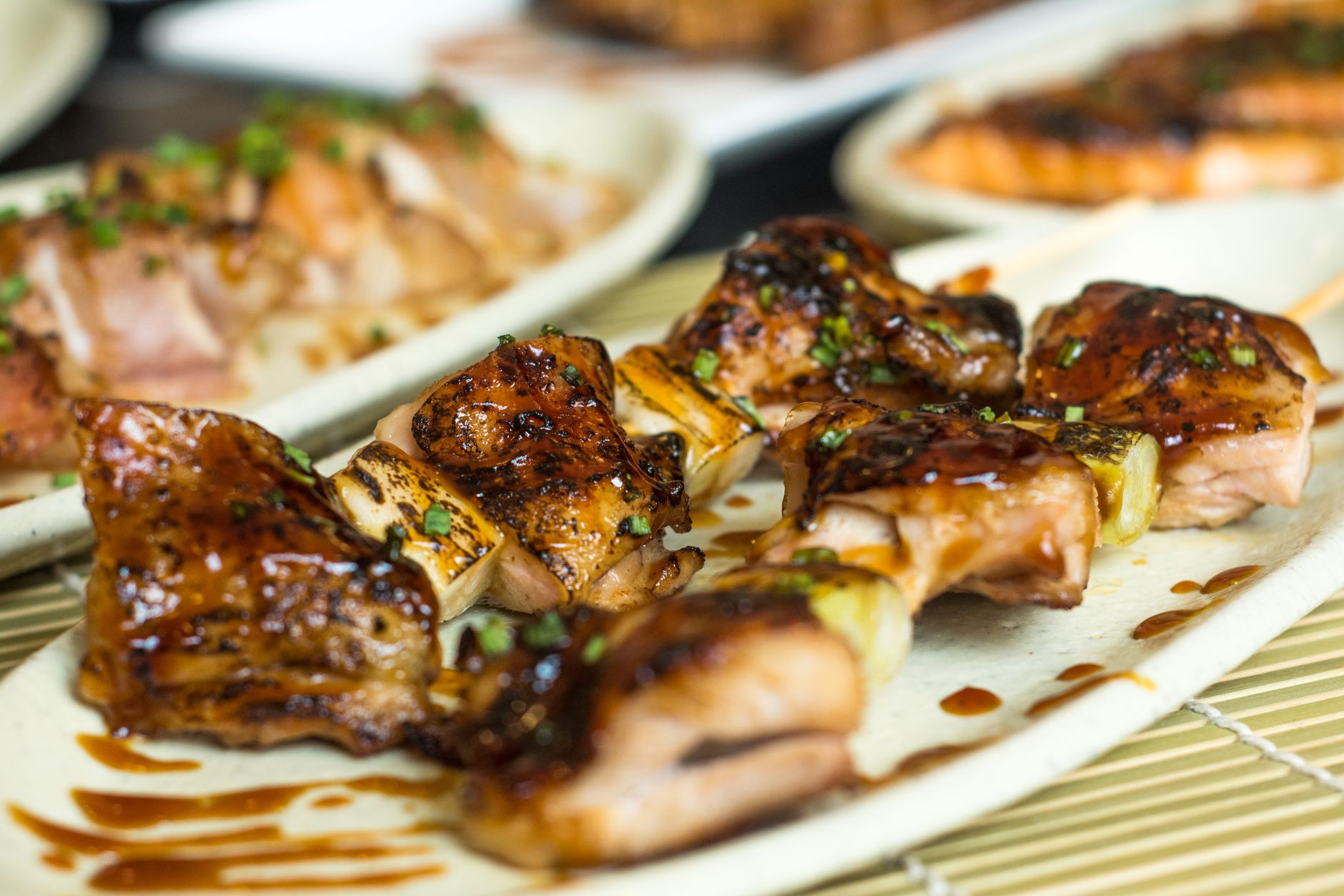 Miso Chicken Skewers