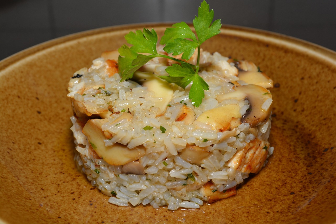 Mushroom and Fish Rice