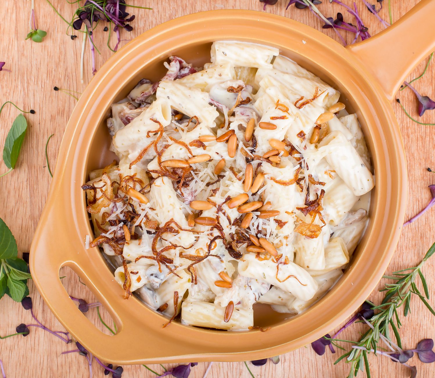 Mushroom Risotto with Pine Nuts