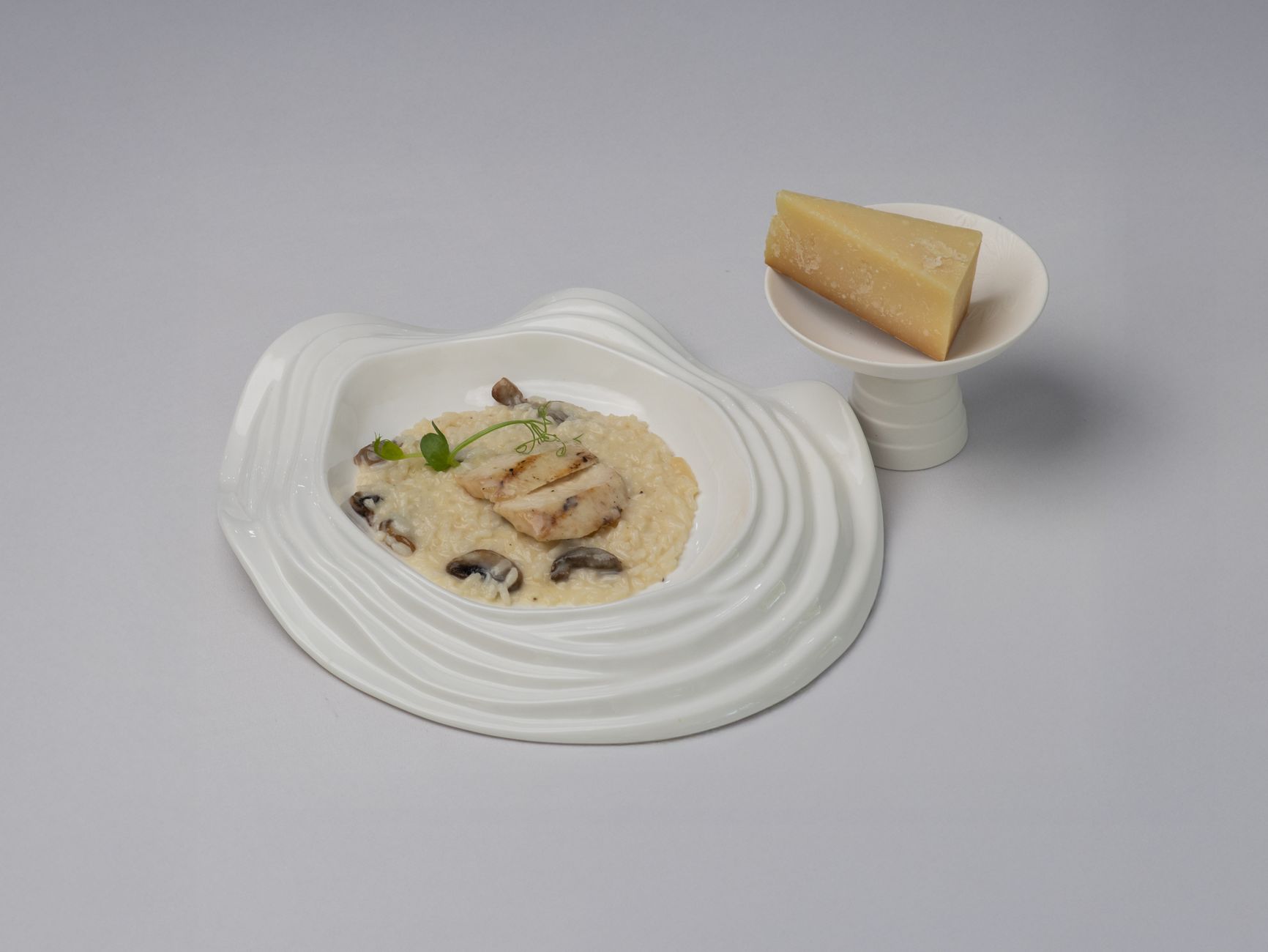 Mushroom Risotto with Salmon