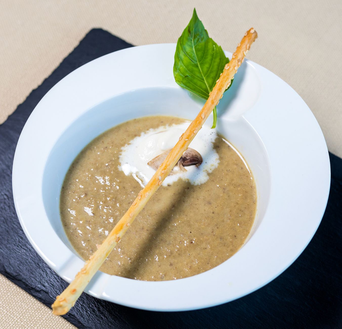Mushroom Soup with Coconut Cream