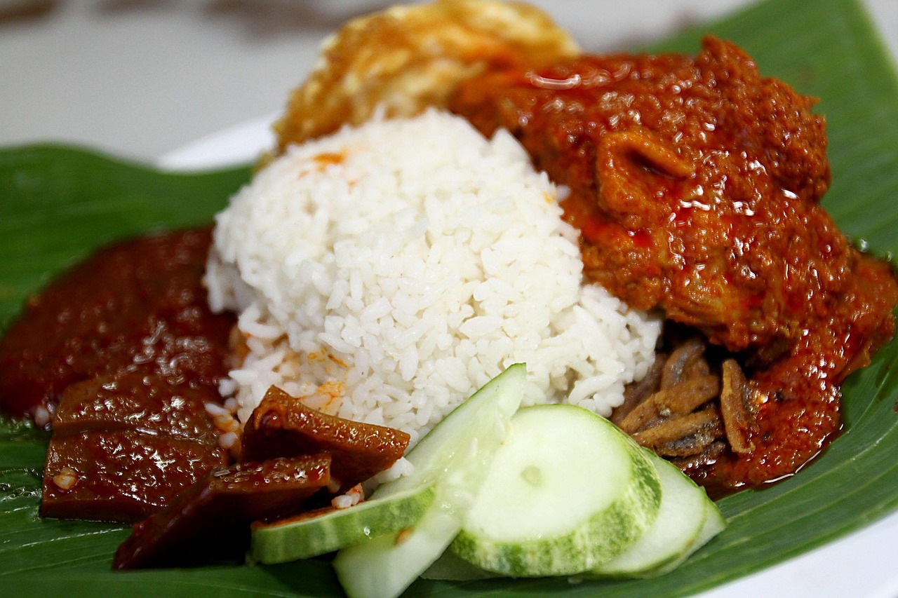 Nasi Lemak with Squid Sambal