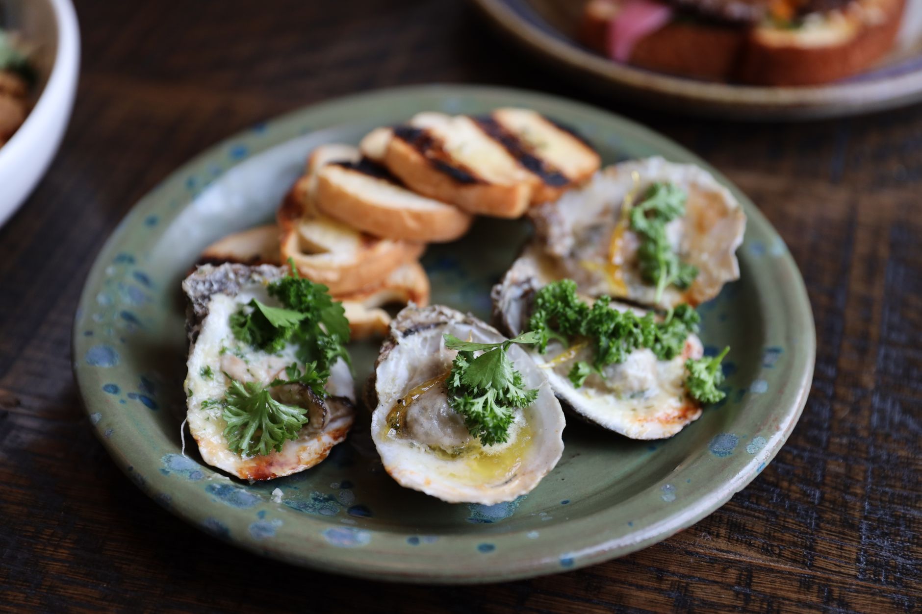 Oysters on the Half Shell with Herb Butter