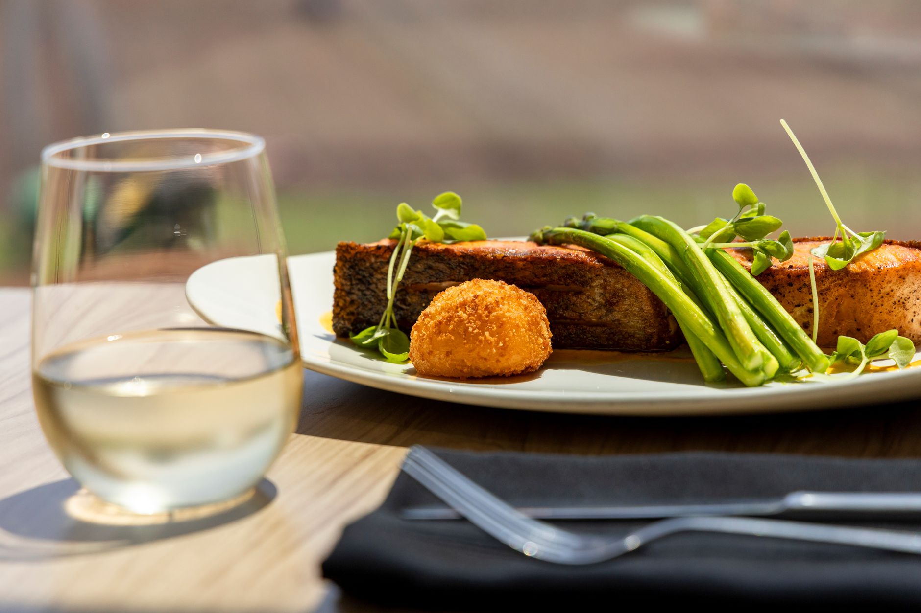 Pâté with Asparagus and Croquette