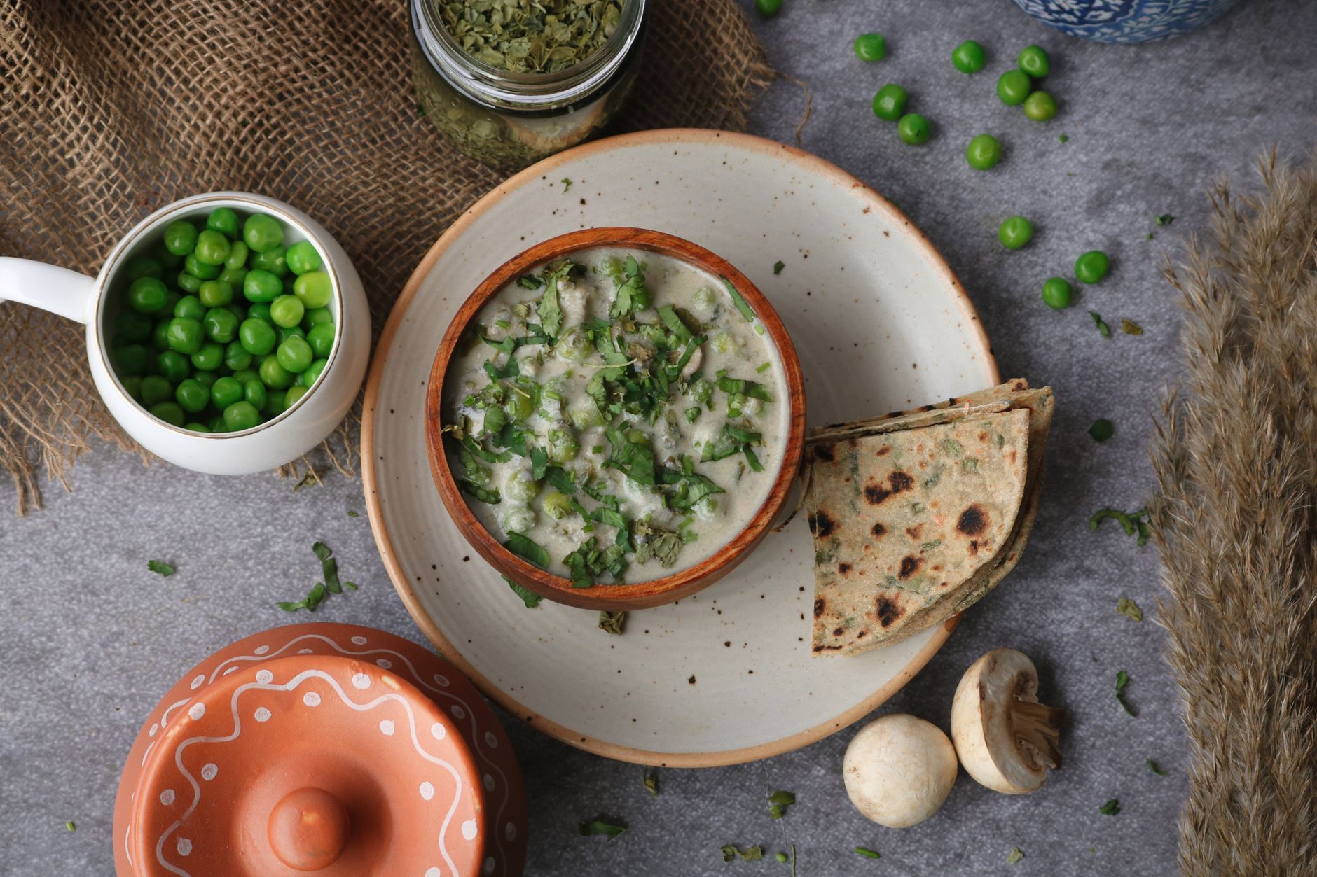 Pea and Mushroom Curry
