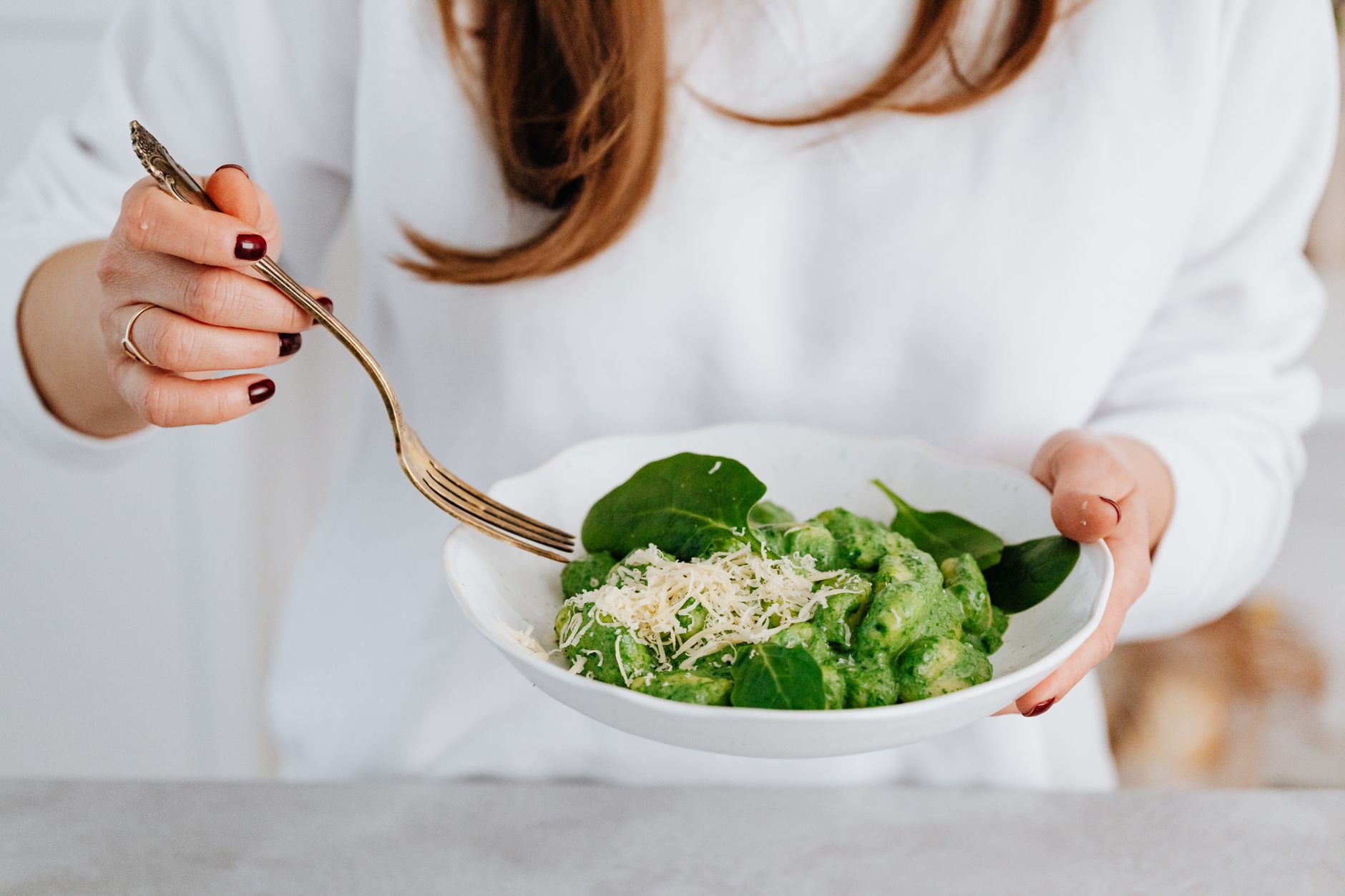Pesto Pasta with Spinach and Parmesan