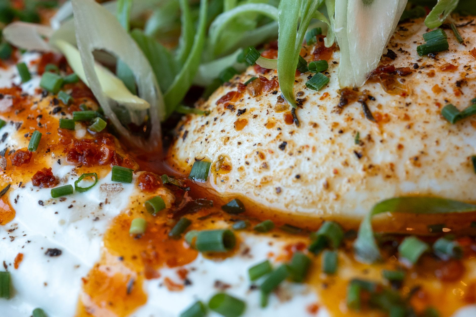 Poached Egg on Yogurt with Chili Oil