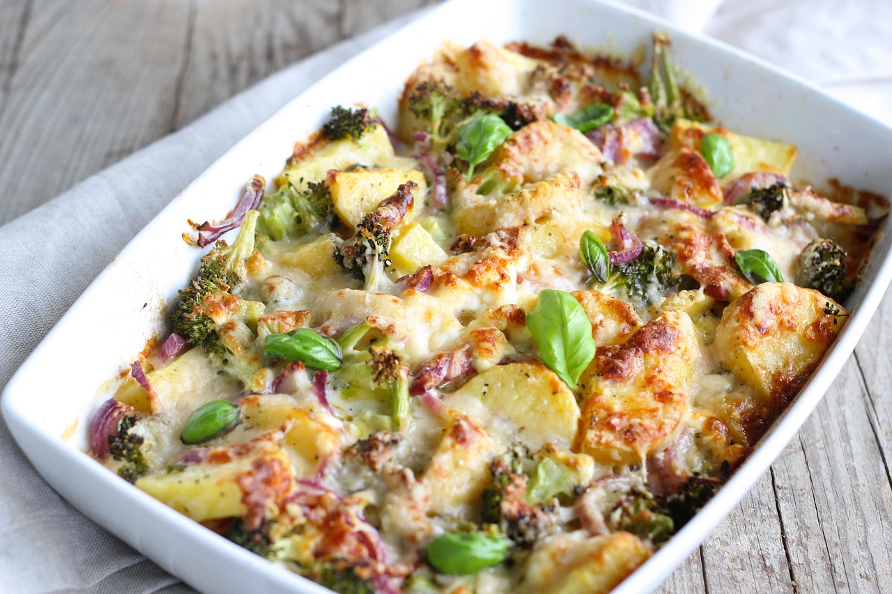 Potato and Broccoli Gratin