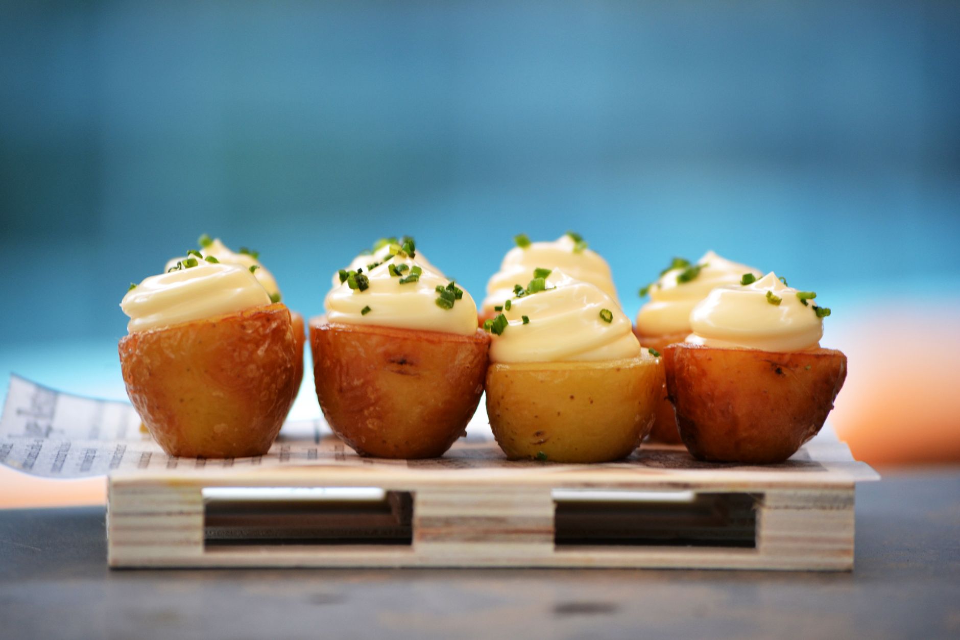 Potato Skins with Sour Cream and Chives