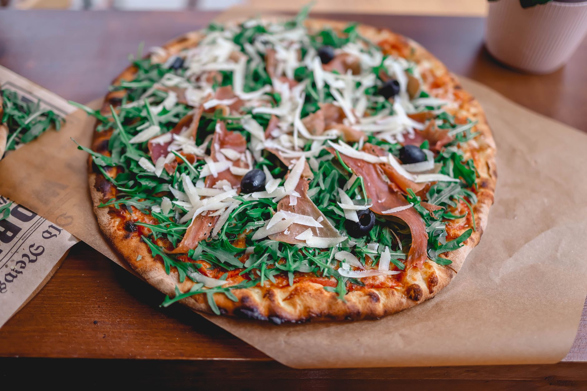 Prosciutto and Arugula Pizza