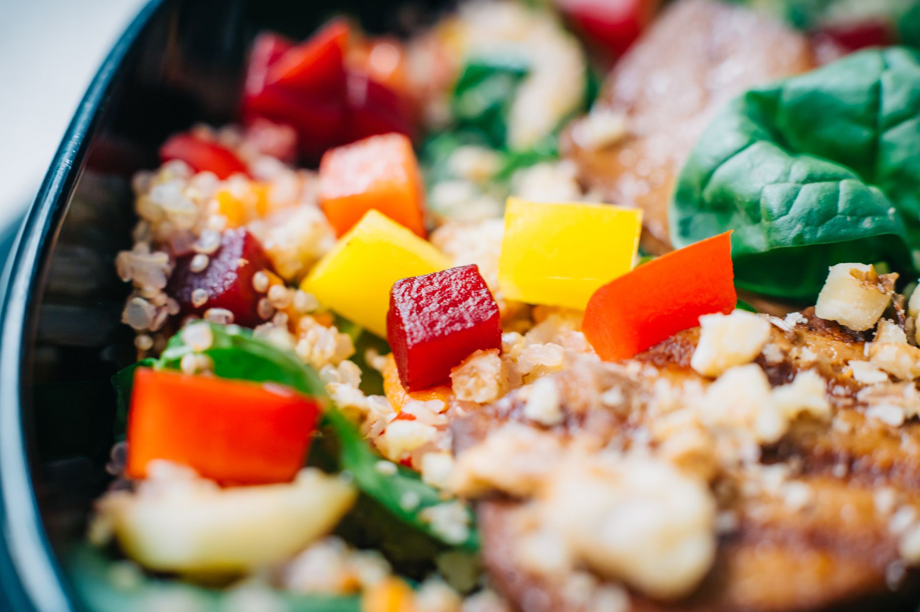 Quinoa Salad with Roasted Vegetables and Chicken