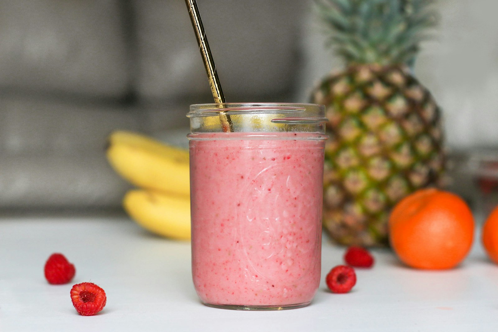 Raspberry Banana Protein Smoothie