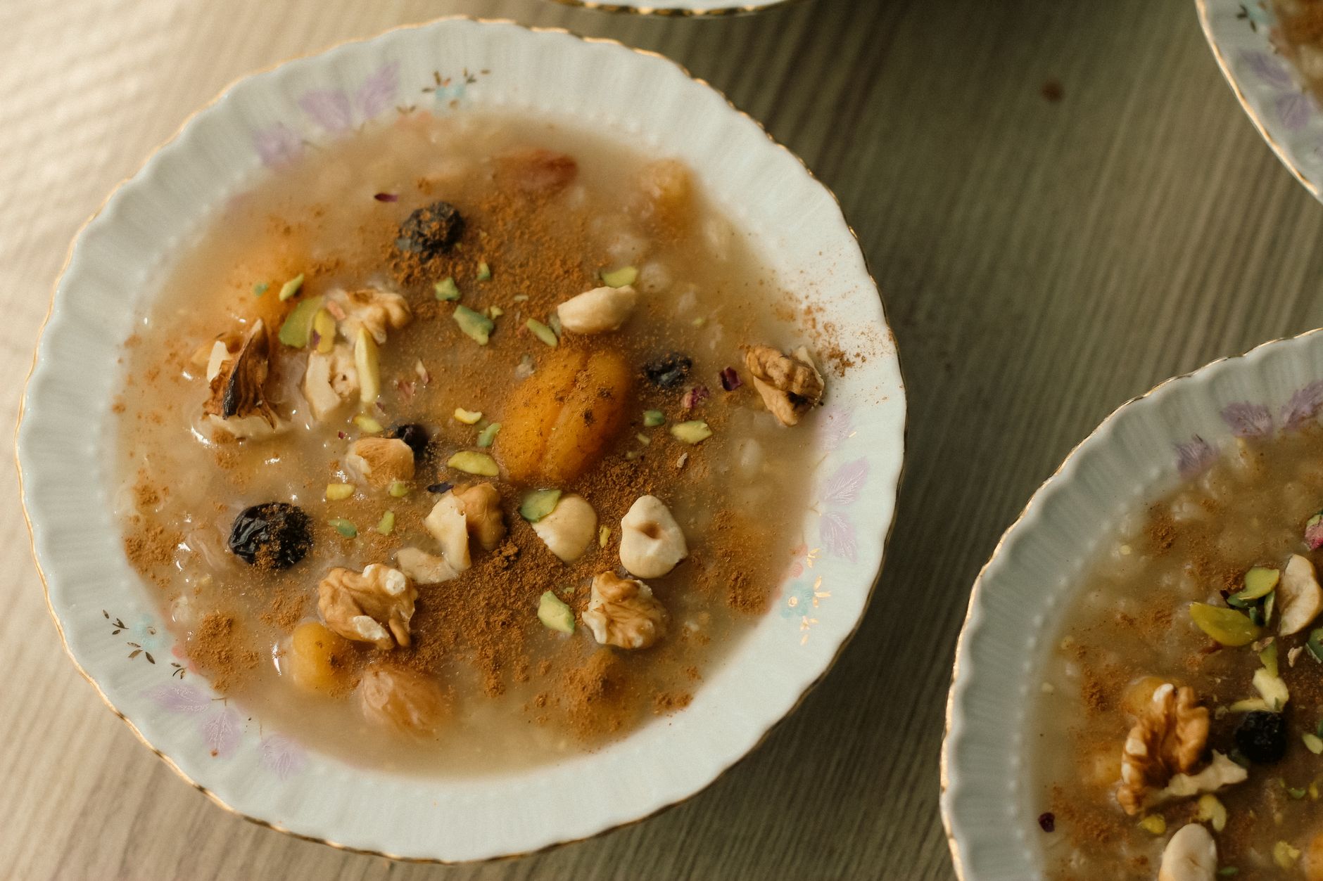 Rice Pudding with Nuts and Raisins