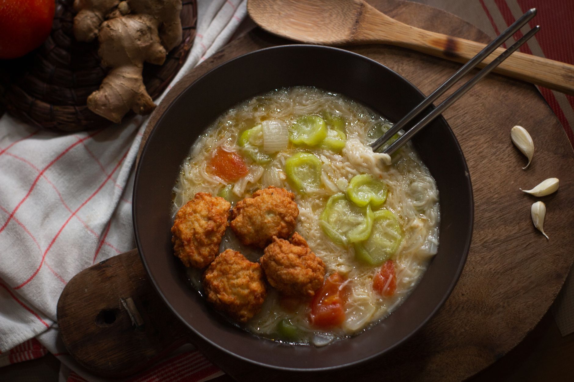 Rice Soup with Meatballs