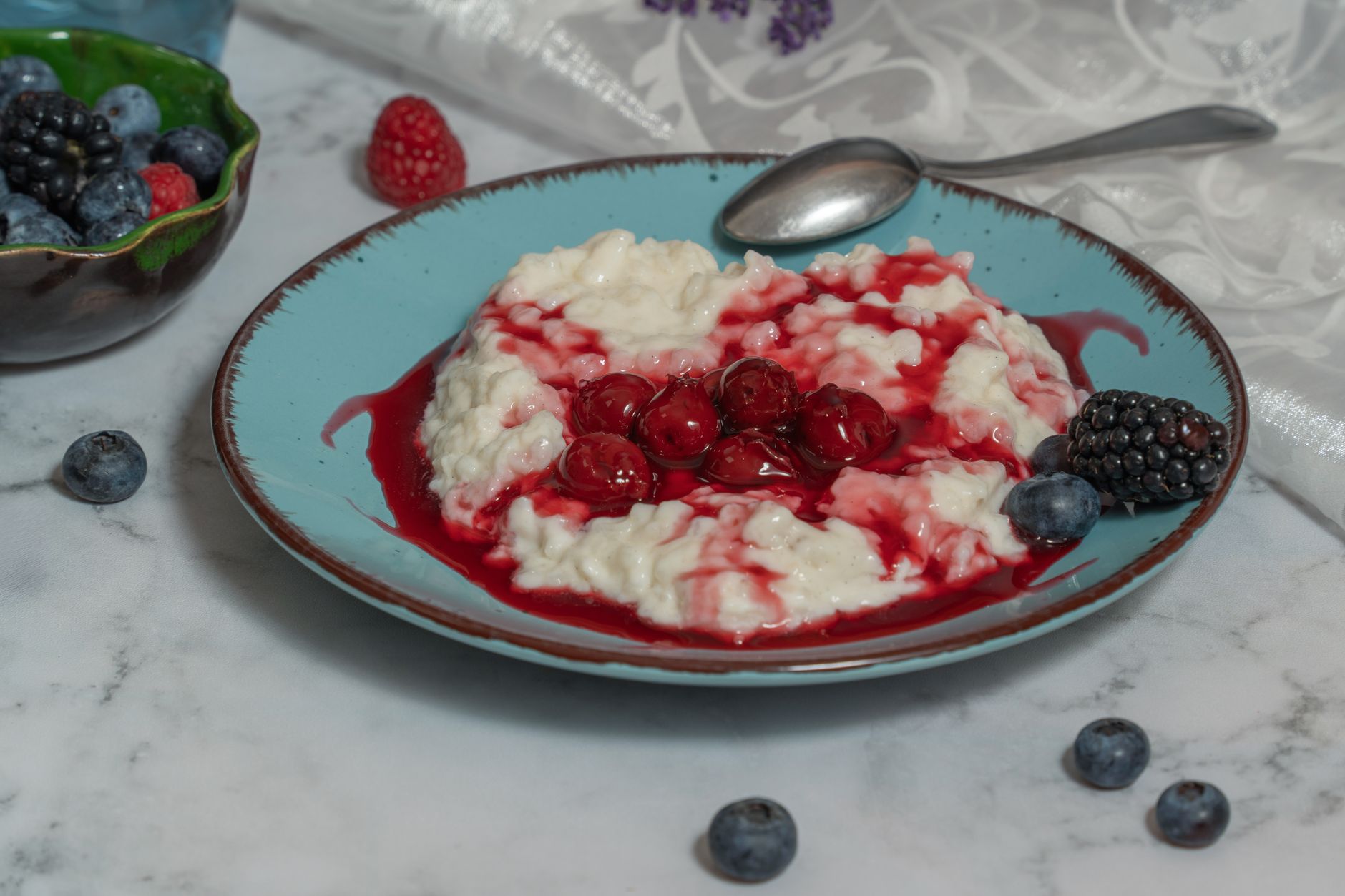 Ricotta with Berry Sauce
