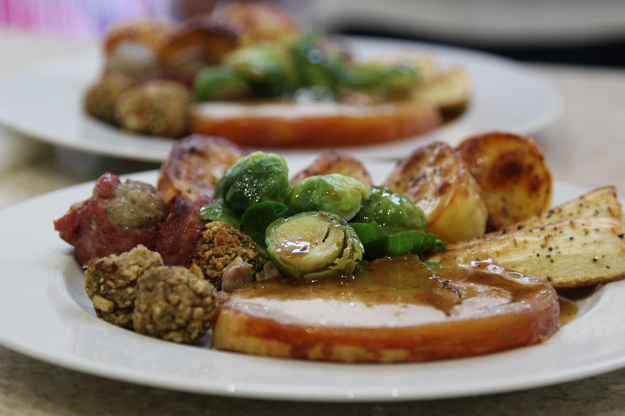 Roast Pork with Brussels Sprouts and Potatoes