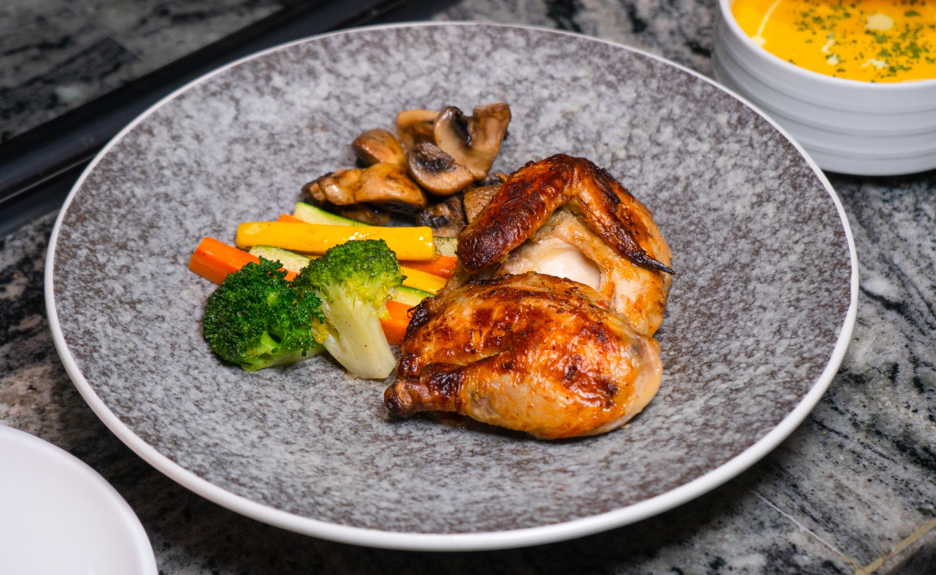 Roasted Chicken with Vegetables and Mushrooms
