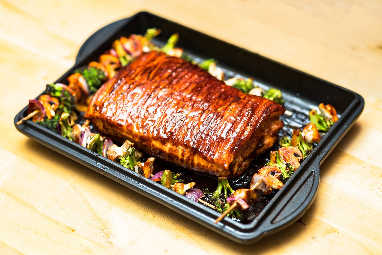 Roasted Pork Belly with Vegetables