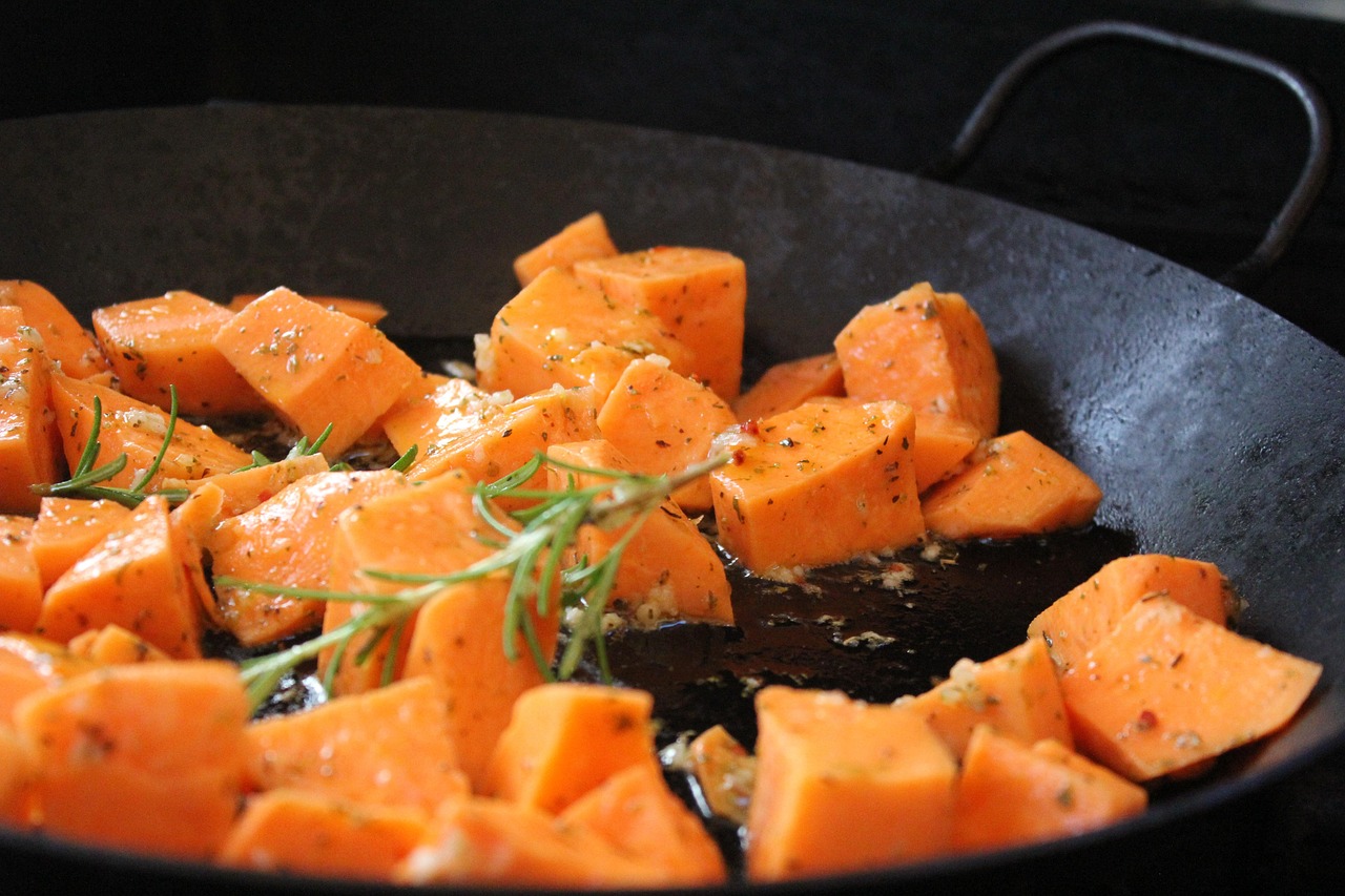 Roasted Sweet Potatoes with Rosemary