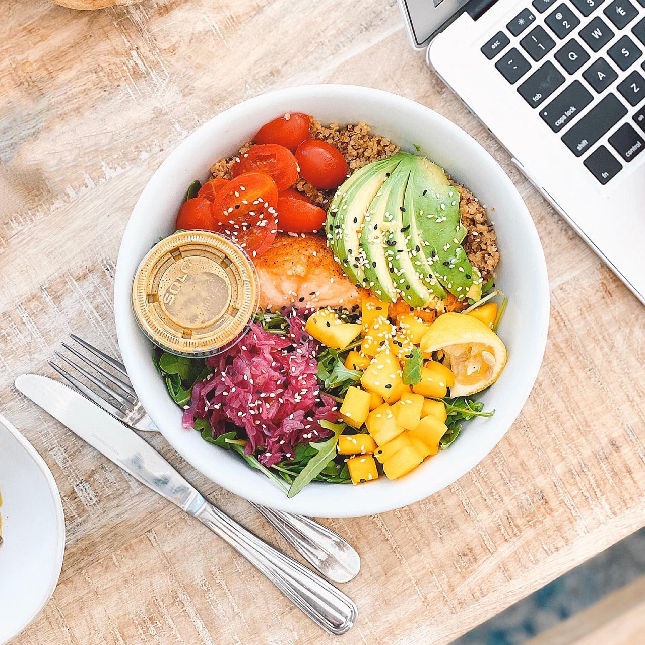 Salmon Bowl with Quinoa and Vegetables