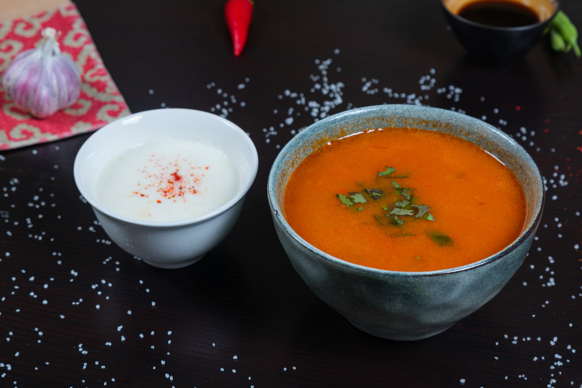 Sambar with Coconut Chutney