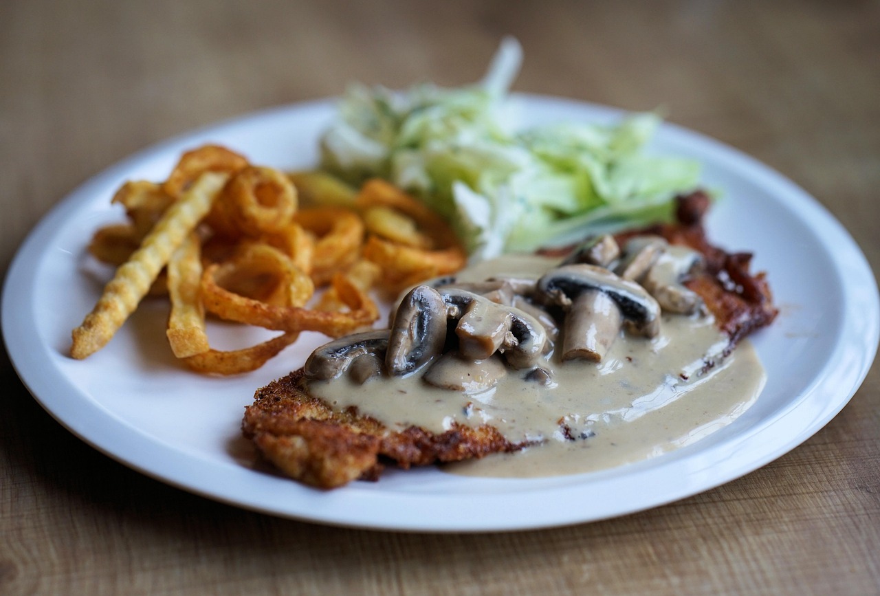 Schnitzel with Mushroom Cream Sauce
